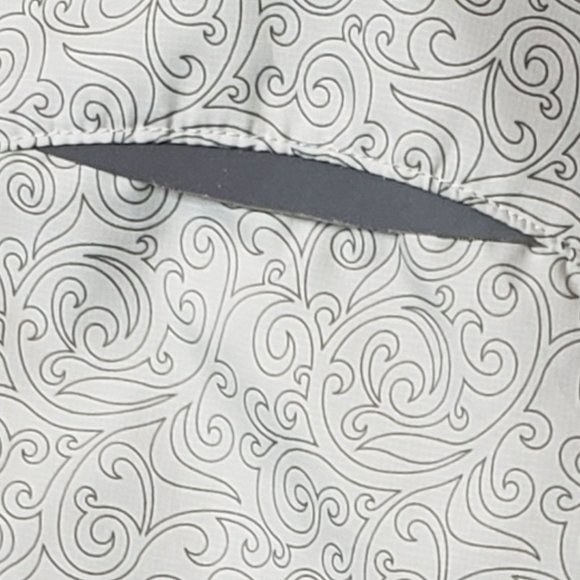 REI Scroll Paisley Pattern White and Orange Windbreaker - Picture 6 of 11